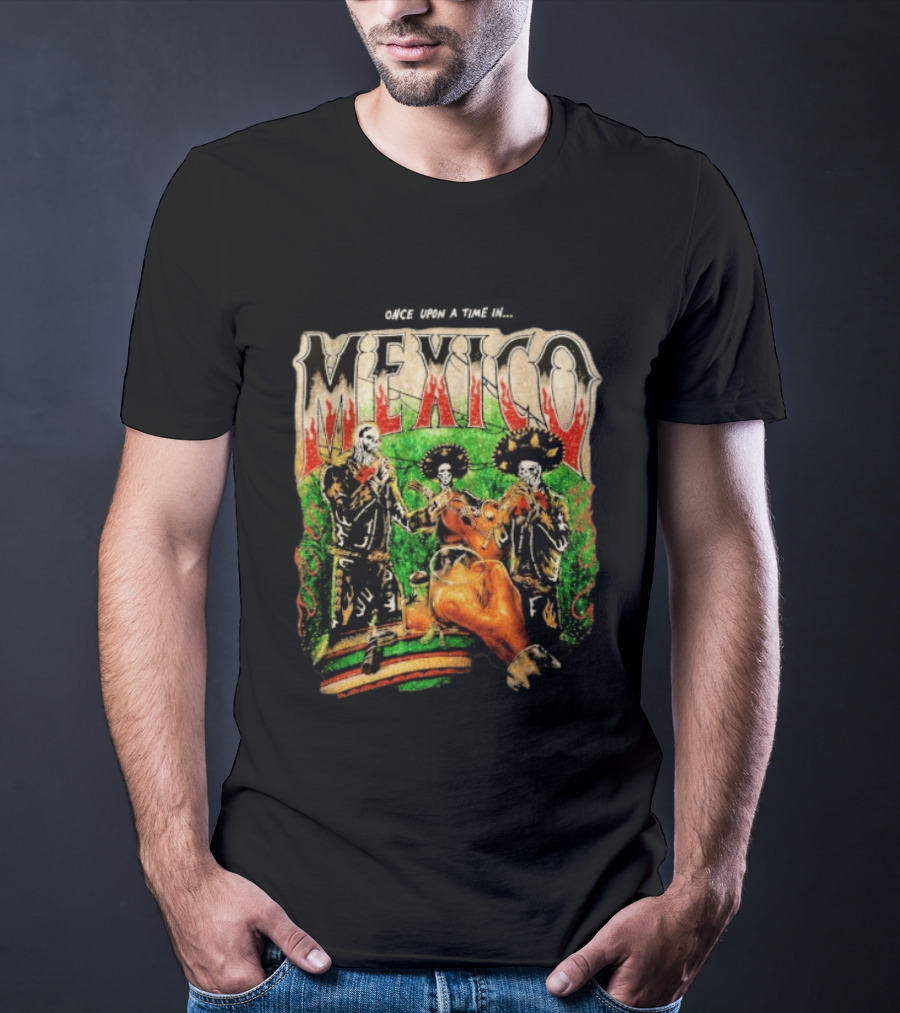 Warren Lotas Mexico Day Of The Dead Mariachi Skulls T-Shirt