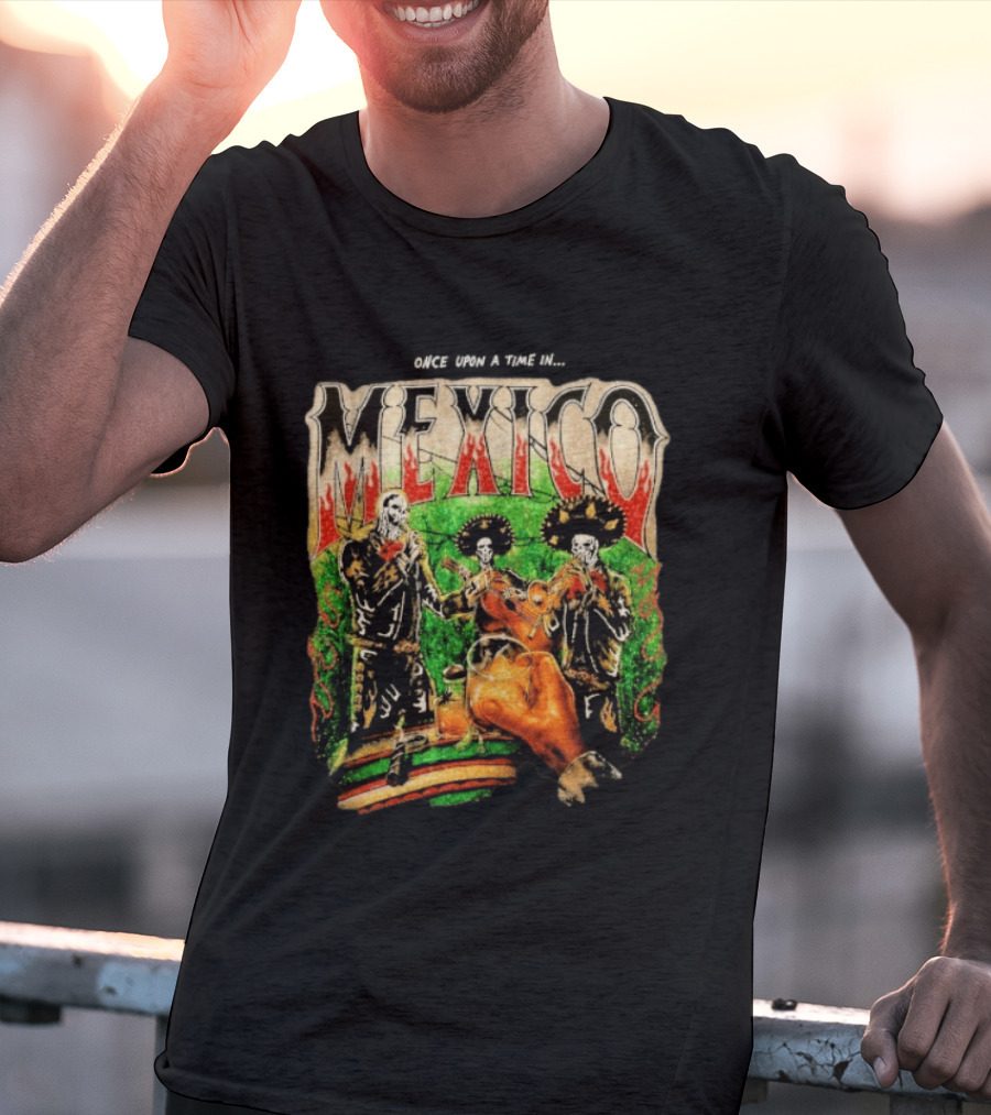 Warren Lotas Mexico Day Of The Dead Mariachi Skulls T-Shirt