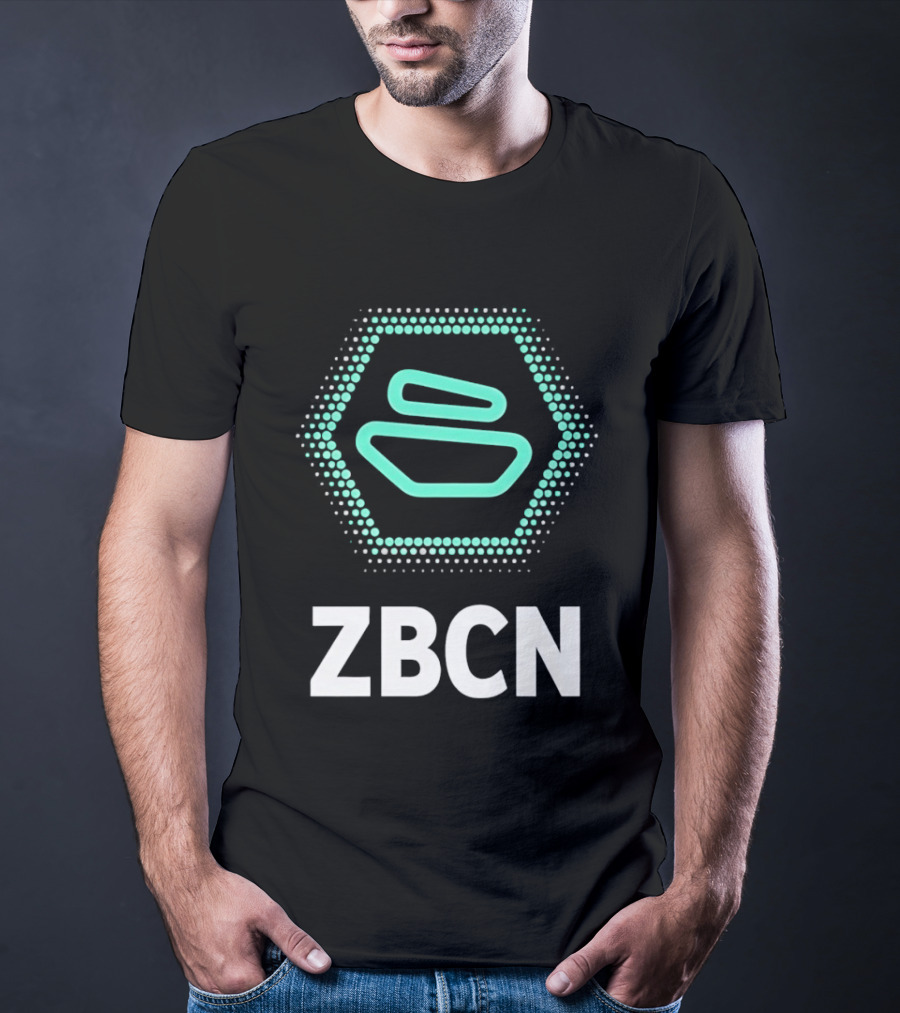 Zebec Network ZBCN Token Hexagon Mint Blue T-Shirt