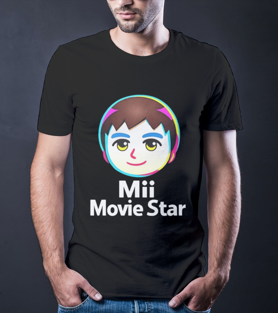Mii Movie Star Icon Face Emojis T-Shirt