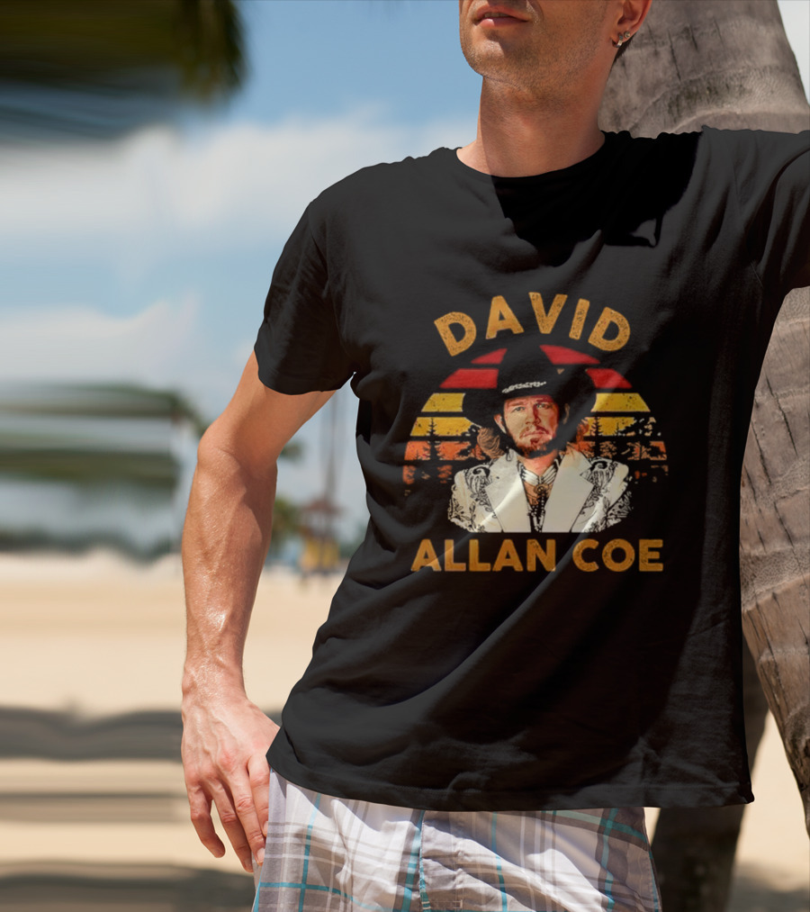 David Allan Coe Sunset Country Music T-Shirt