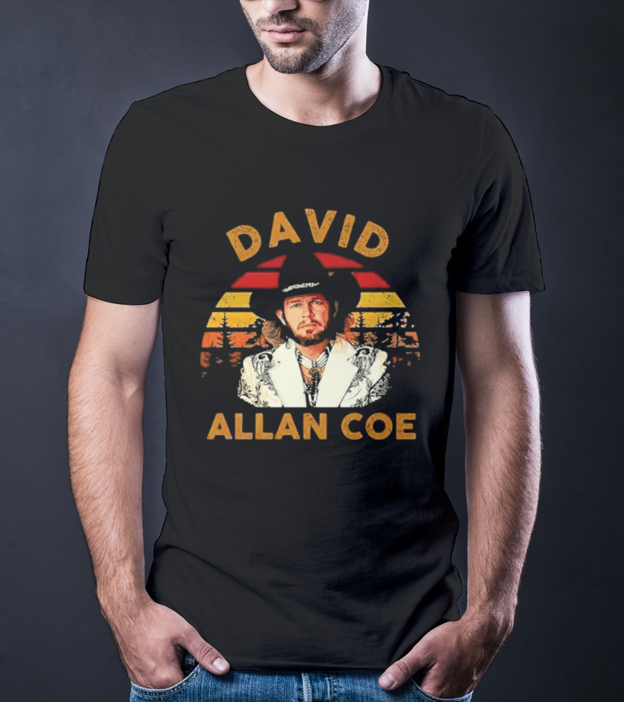 David Allan Coe Sunset Country Music T-Shirt