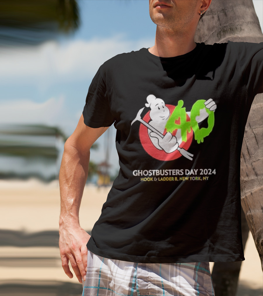 Ghostbusters Day 2024 40th Anniversary Hook Ladder 8 New York NY T-Shirt