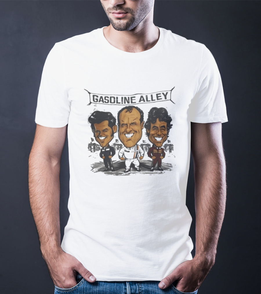 Gasoline Alley Caricature Classic Racing Characters T-Shirt
