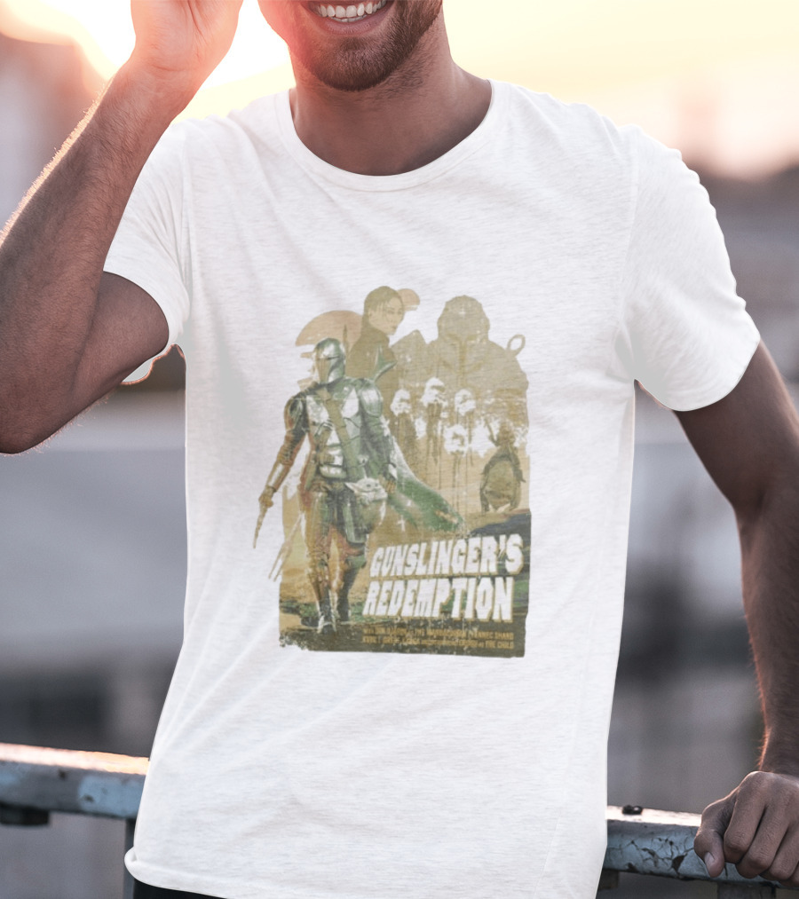 Gunslinger's Redemption Star Wars Heroes Villains 2026 Mandalorian Boba Fett Fennec Shand T-Shirt