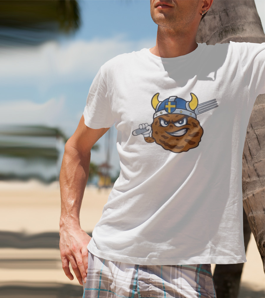 Kane County Cougars Swedish Meatballs 2026 Baseball Viking Helmet Fork T-Shirt