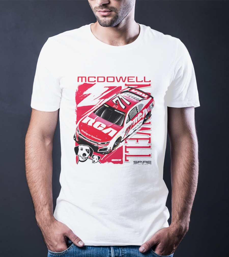McDowell RCA 2026 Racing Car Number 34 Spire Motorsports T-Shirt