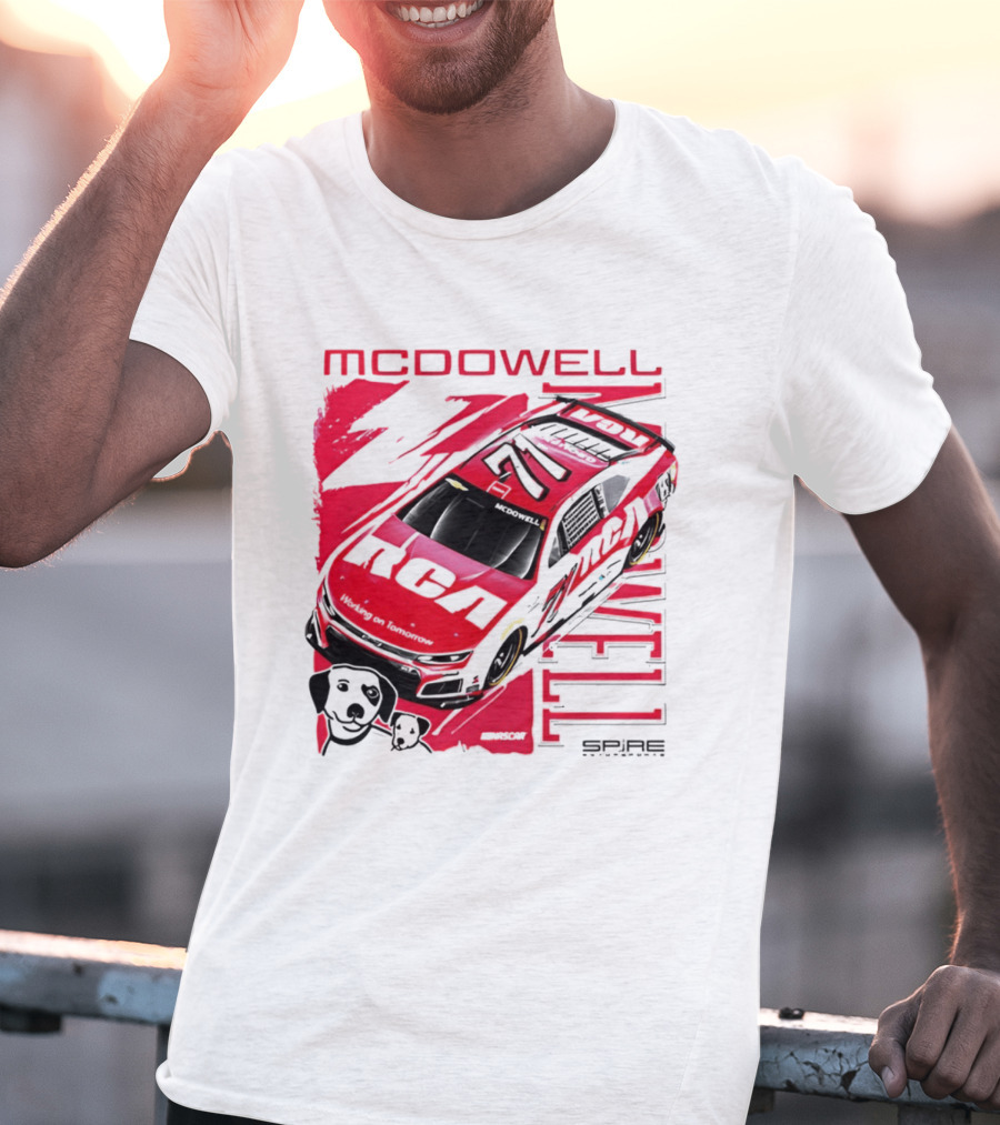 McDowell RCA 2026 Racing Car Number 34 Spire Motorsports T-Shirt