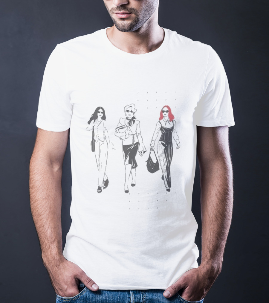 The Devil Wears Prada 2 Fashion Illustration Ladies Sunglasses Pink Hair T-Shirt
