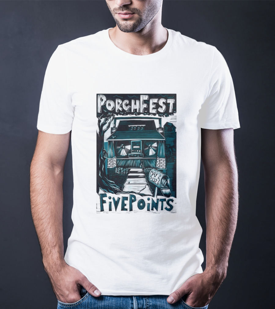 PorchFest FivePoints May 2026 Huntsville AL Music Event T-Shirt