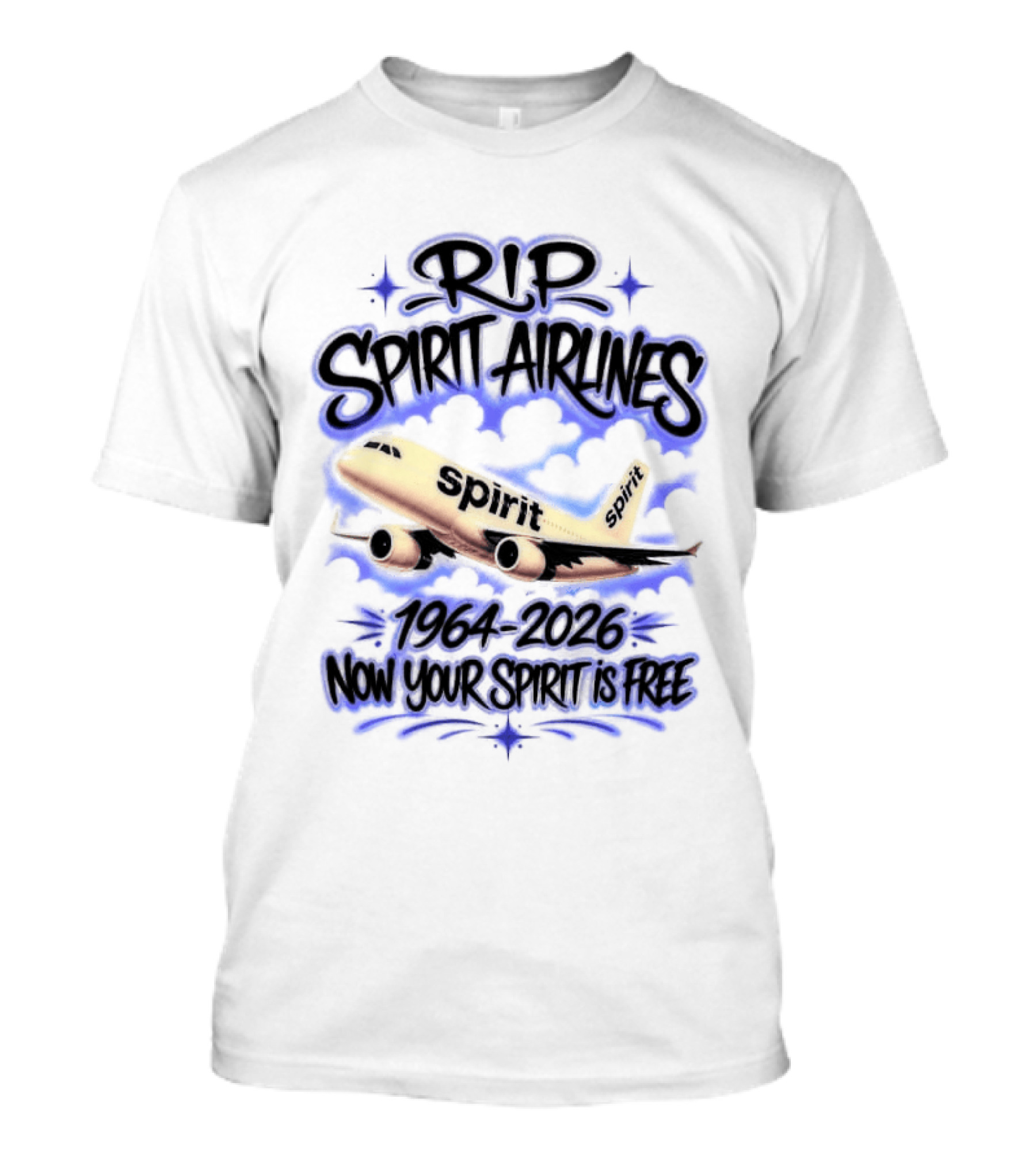 RIP Spirit Airlines 1964 2026 Now Your Spirit Is Free T-Shirt
