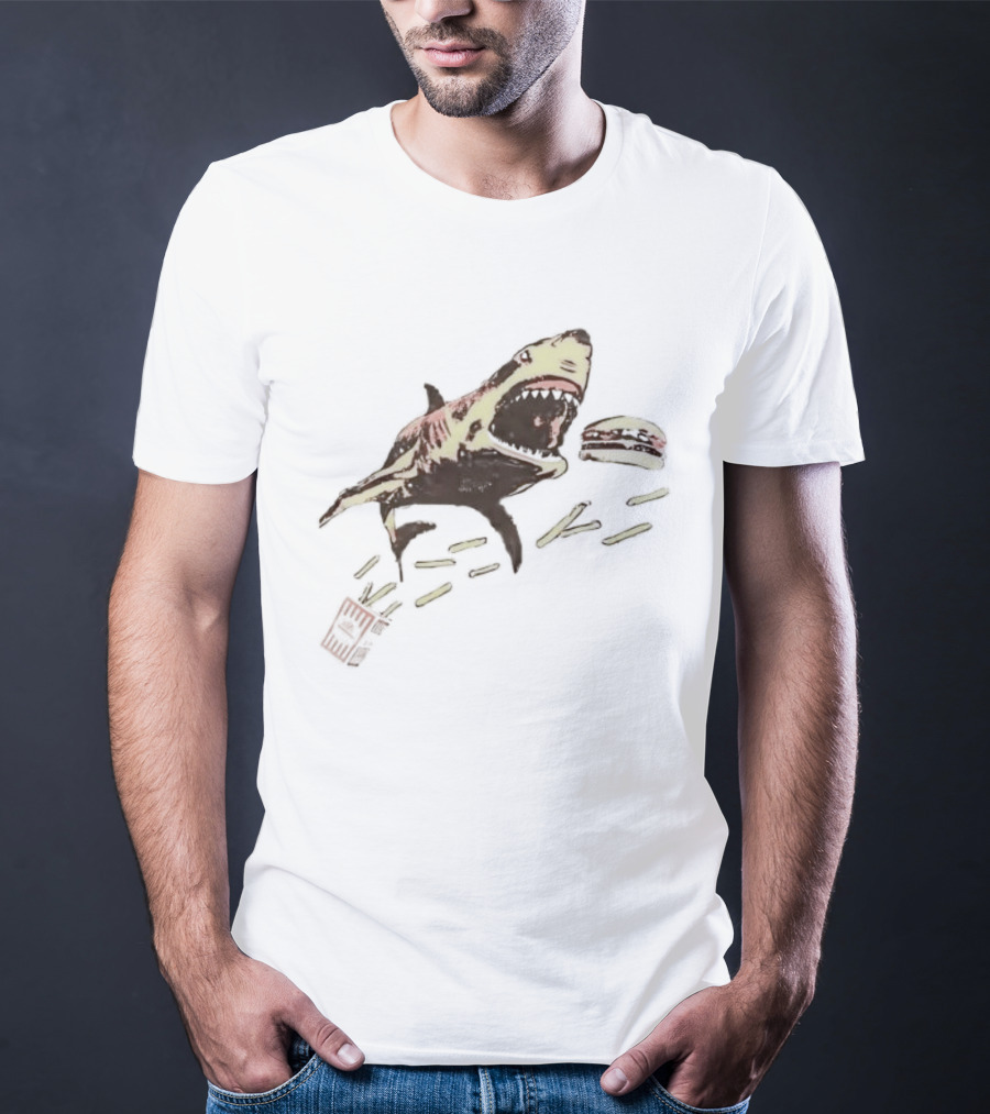 Whataburger Shark Eating Burger And Fries T-Shirt