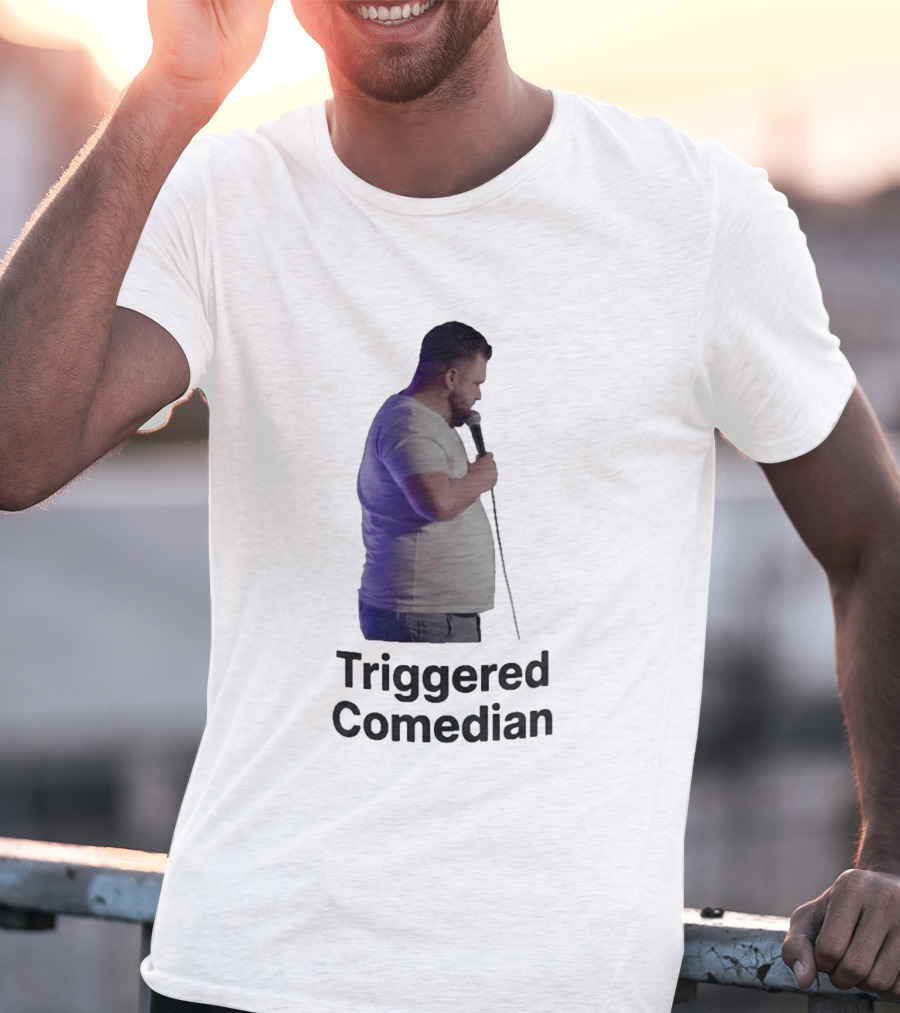 Triggered Comedian Stand Up Microphone Performance T-Shirt