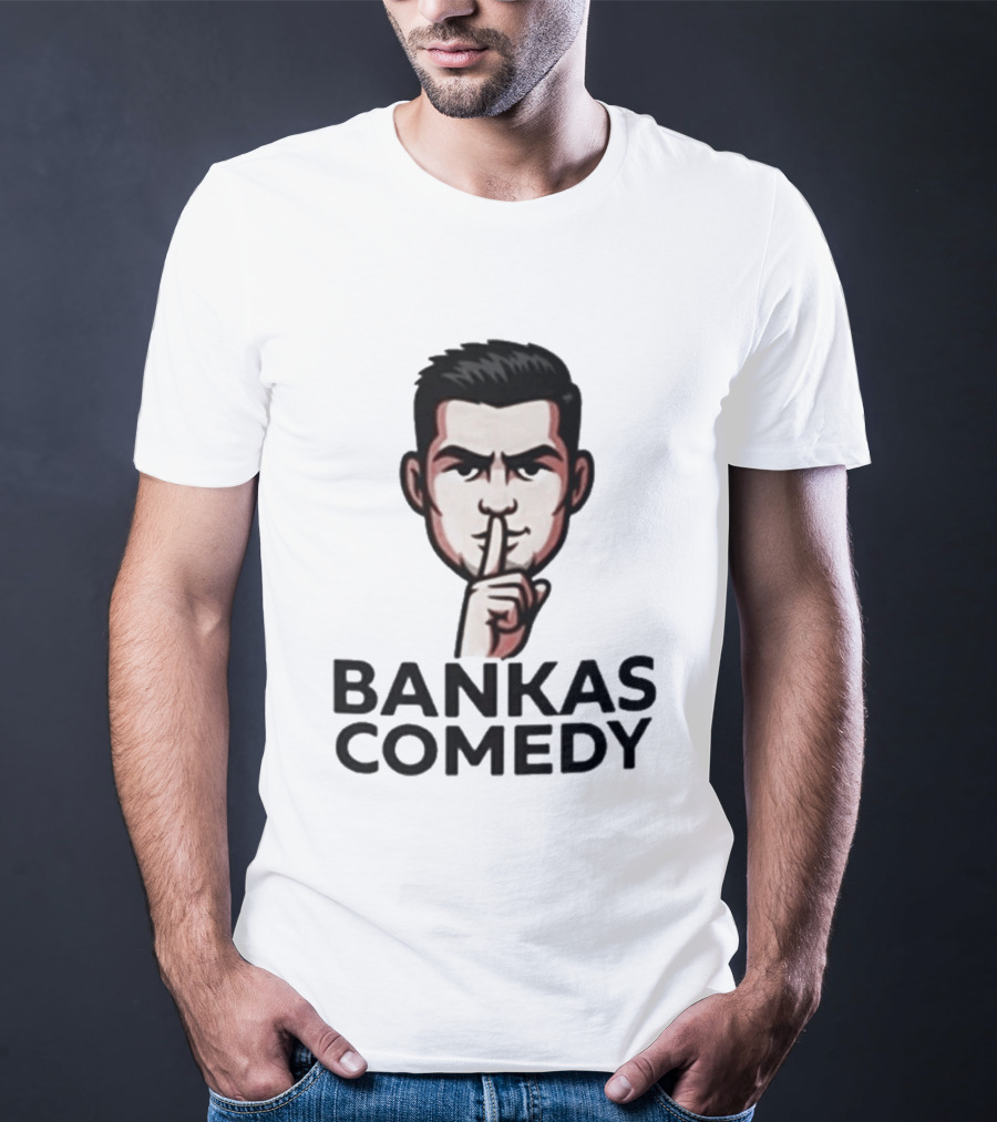 Bankas Comedy Silenced Finger Gesture T-Shirt