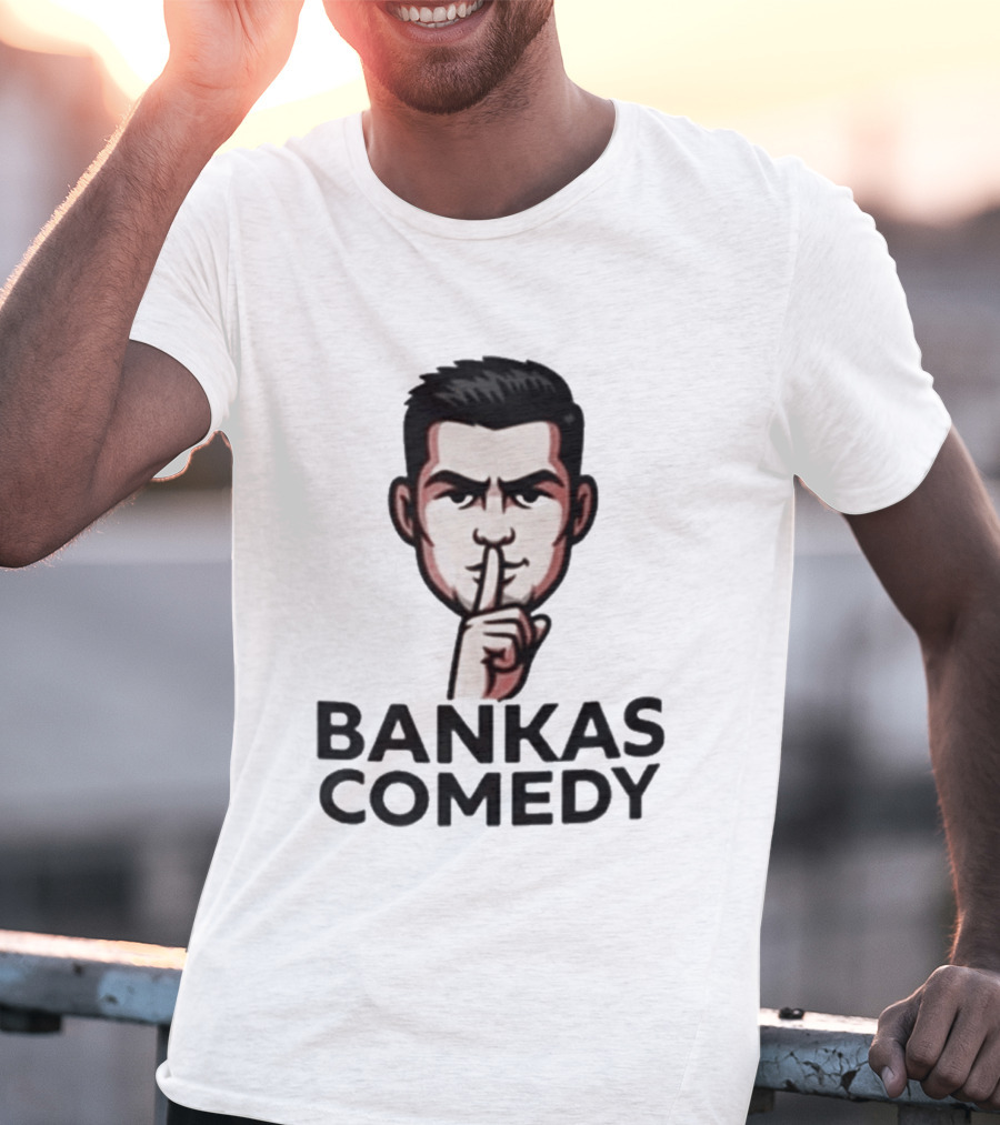 Bankas Comedy Silenced Finger Gesture T-Shirt