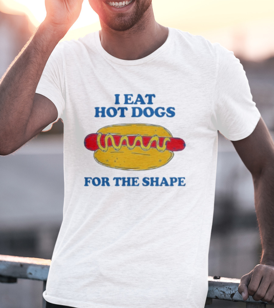 I Eat Hot Dogs For The Shape Yellow And Red Hot Dog T-Shirt