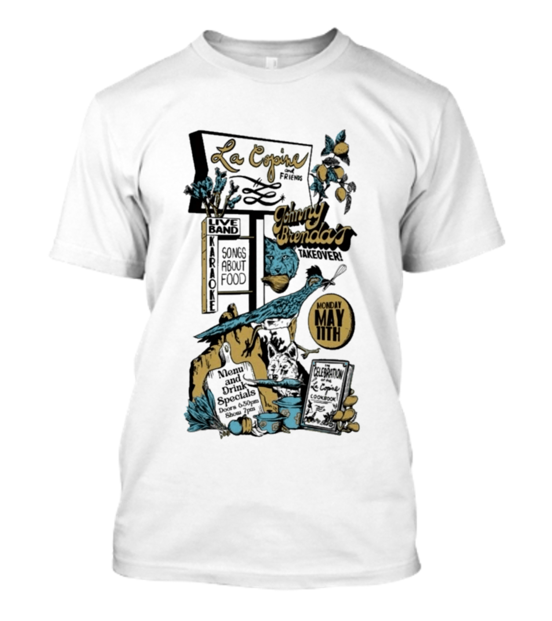 La Copine Voices Songs About Food Johnny Brenda's May 11 2026 T-Shirt
