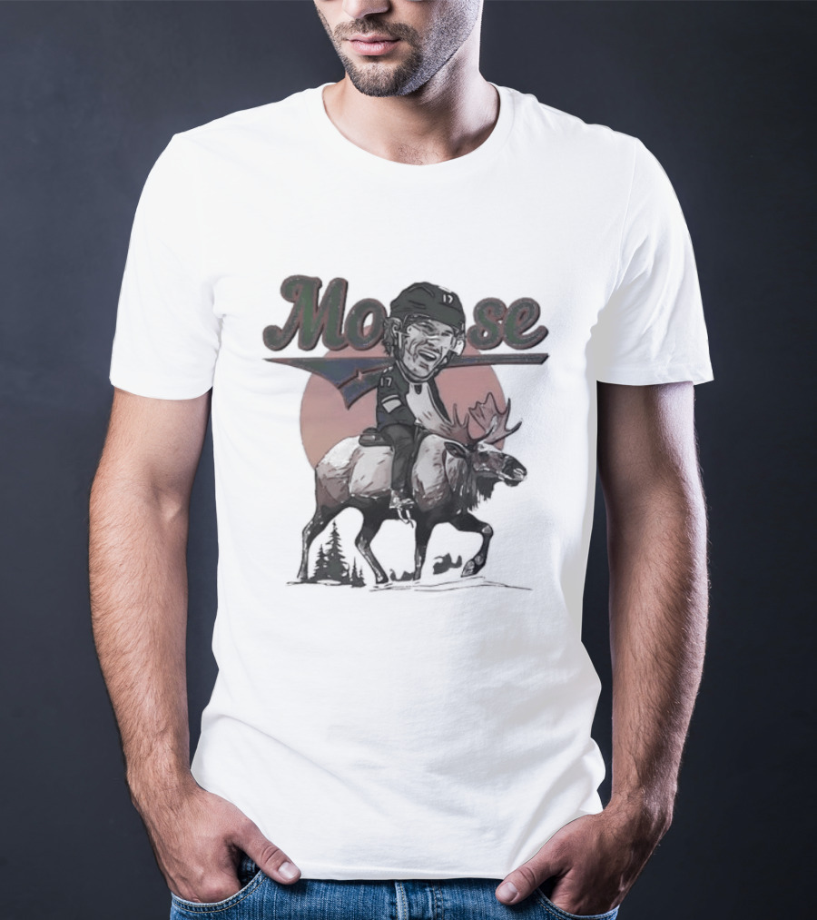 Marcus Foligno Moose Riding Adventure Big Head T-Shirt