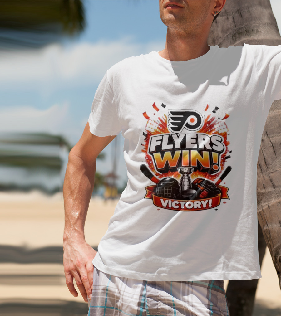 Philadelphia Flyers Win Victory Ice Hockey Celebration T-Shirt