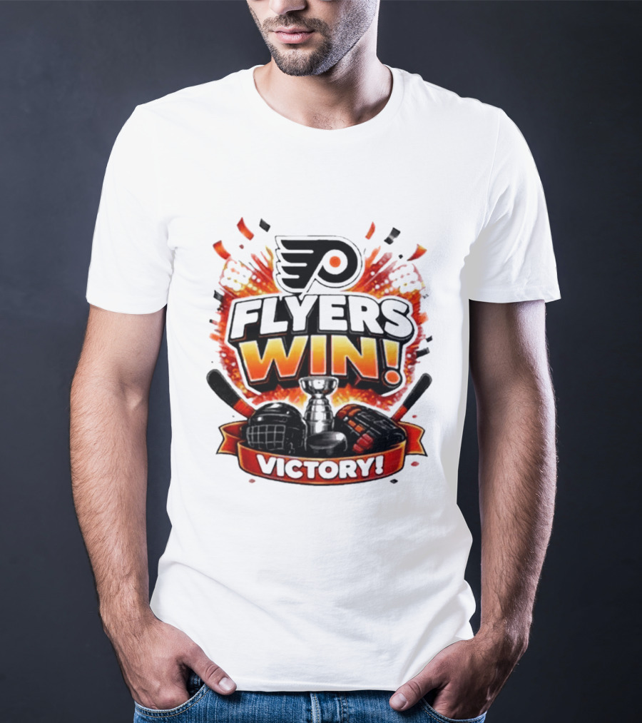 Philadelphia Flyers Win Victory Ice Hockey Celebration T-Shirt