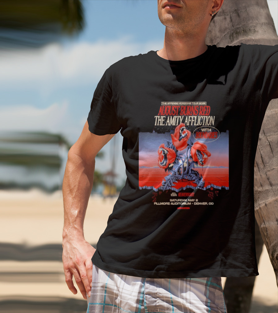 The Springs Horizon Tour 2026 August Burns Red The Amity Affliction Fit For A King Boulder Theater Denver CO May 2nd T-Shirt