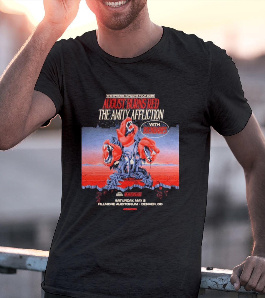 The Springs Horizon Tour 2026 August Burns Red The Amity Affliction Fit For A King Boulder Theater Denver CO May 2nd T-Shirt