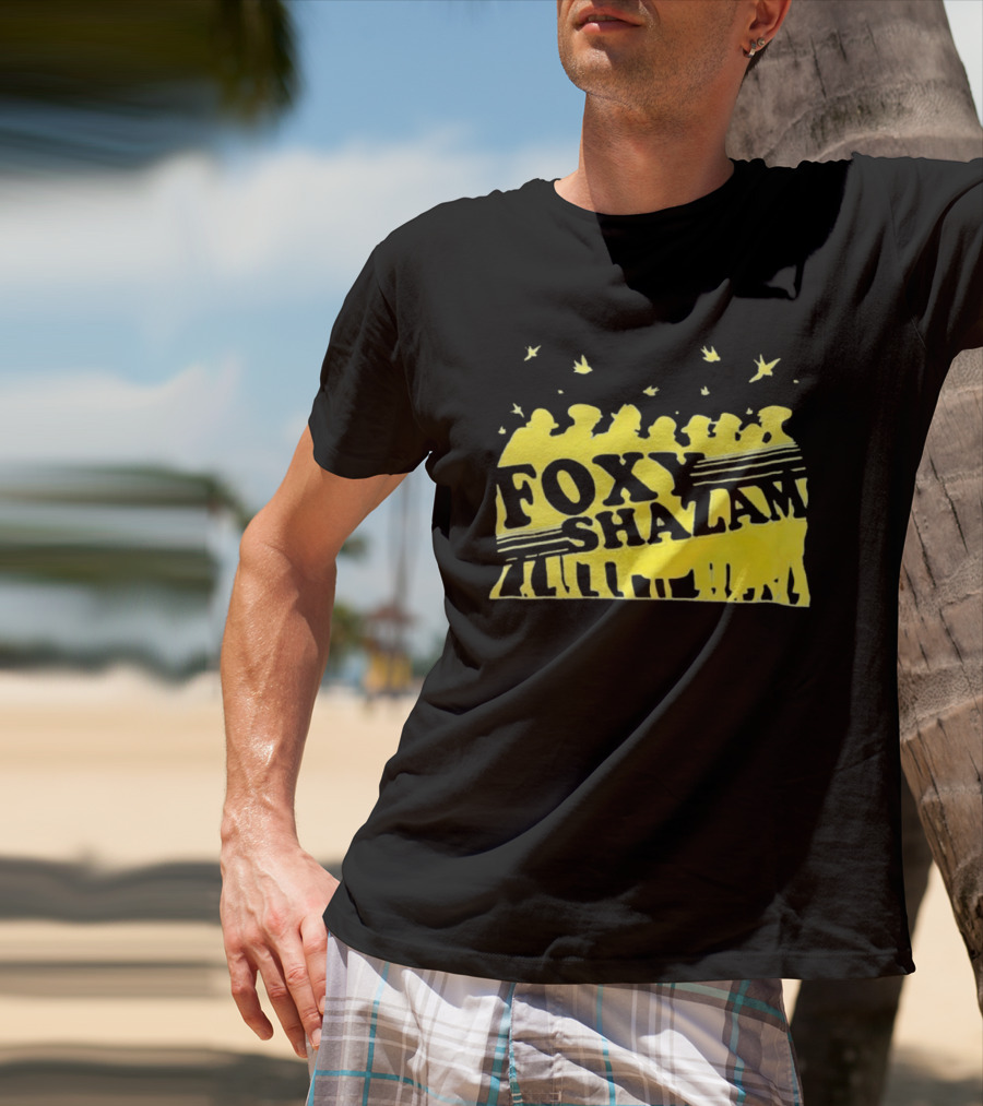 Foxy Shazam Yellow Silhouettes And Birds T-Shirt