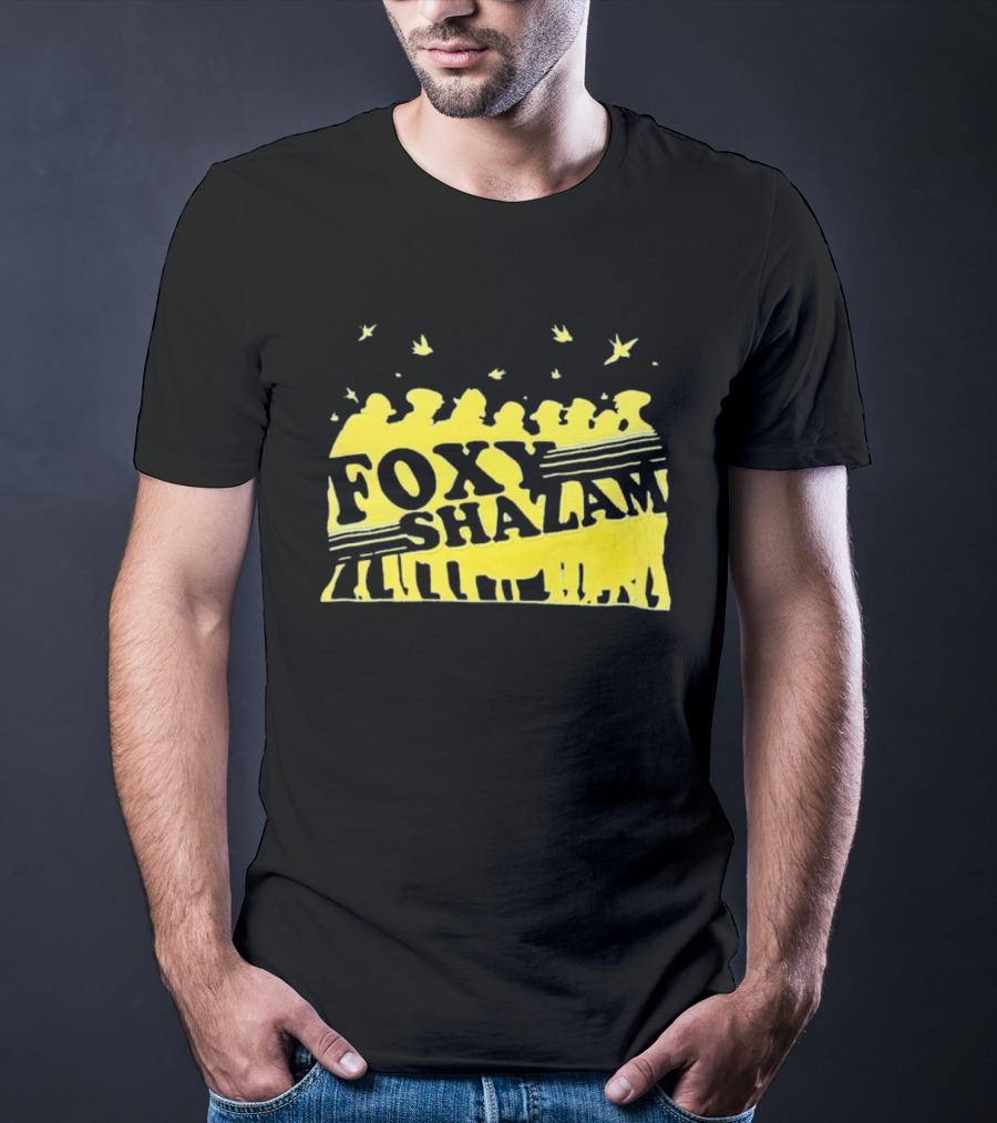 Foxy Shazam Yellow Silhouettes And Birds T-Shirt
