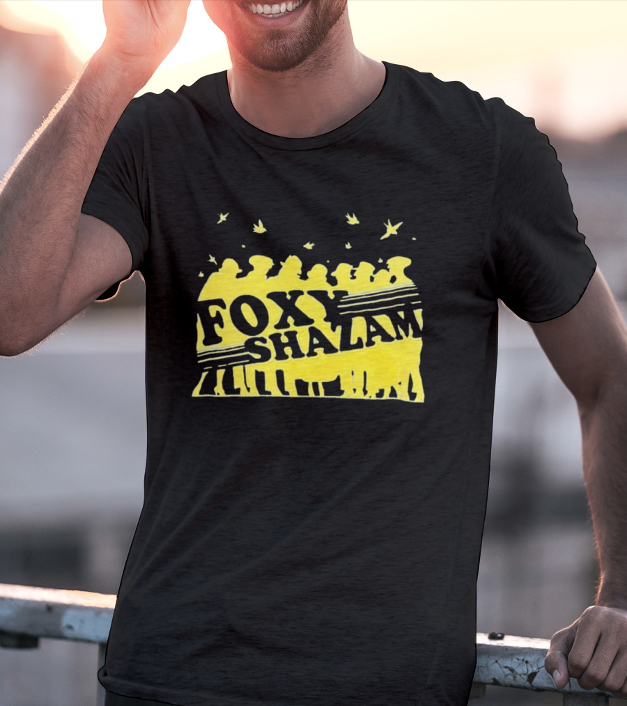 Foxy Shazam Yellow Silhouettes And Birds T-Shirt