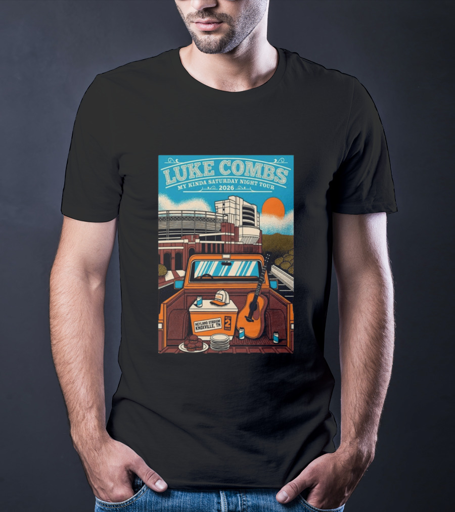 Luke Combs My Kinda Saturday Night Tour 2026 Neyland Stadium Knoxville TN May 02 T-Shirt