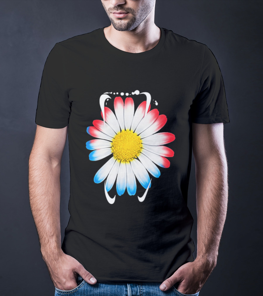 G Dragon Daisy Red Blue Petals T-Shirt