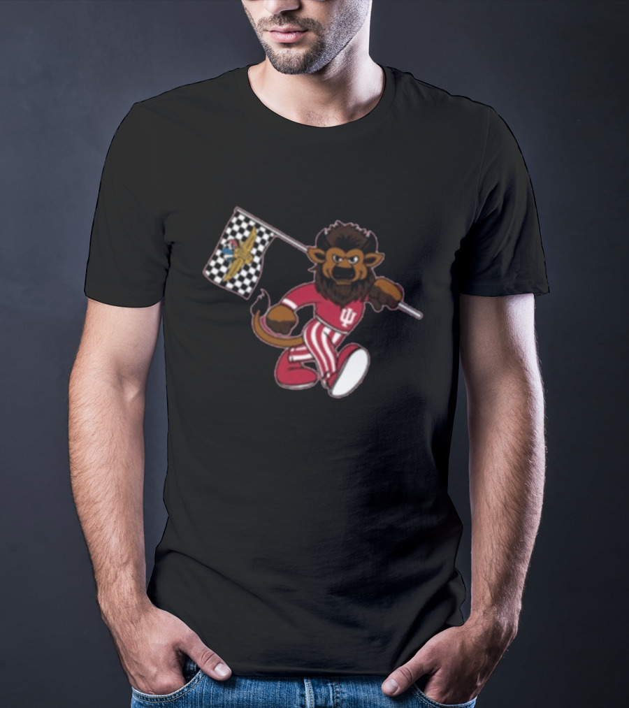 Indiana Hoosiers IMS Bison Checkered Flag Racing T-Shirt