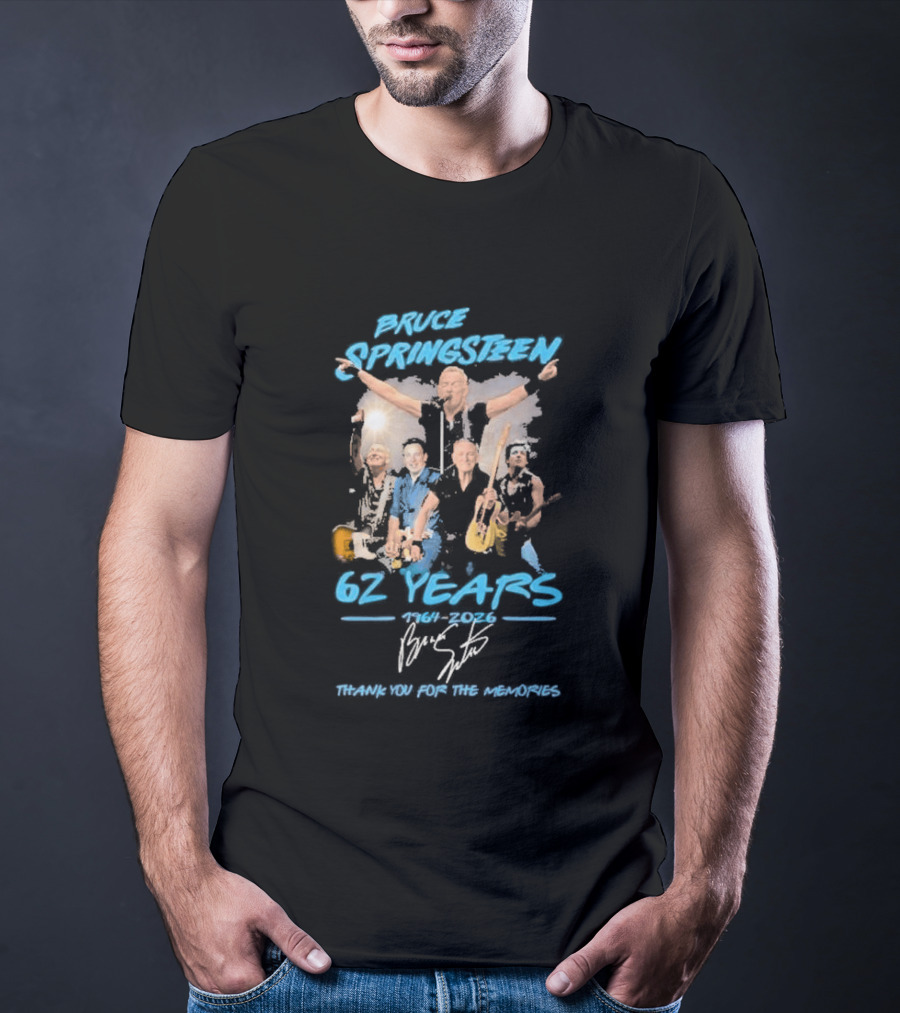 Bruce Springsteen Original 62 Years 1964 2026 Thank You For The Memories T-Shirt