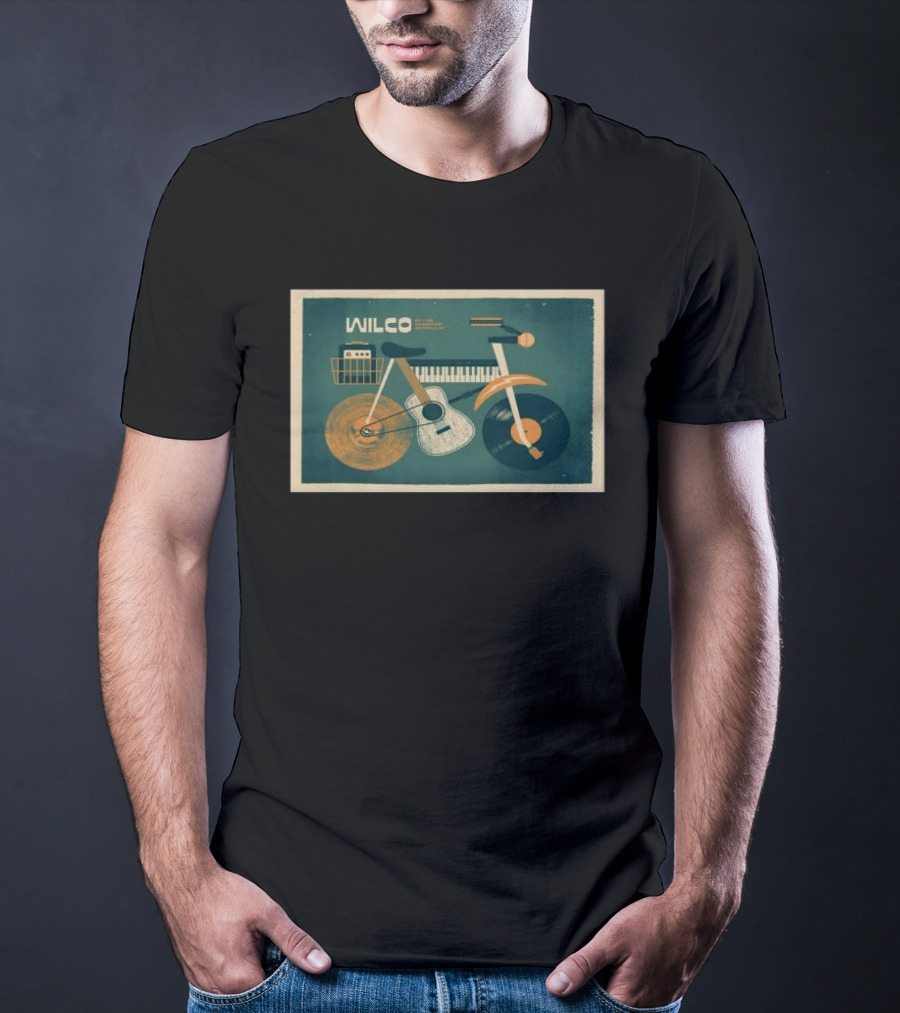Wilco May 2 2026 The Momentary Bentonville AR Bicycle Guitar Piano Record T-Shirt