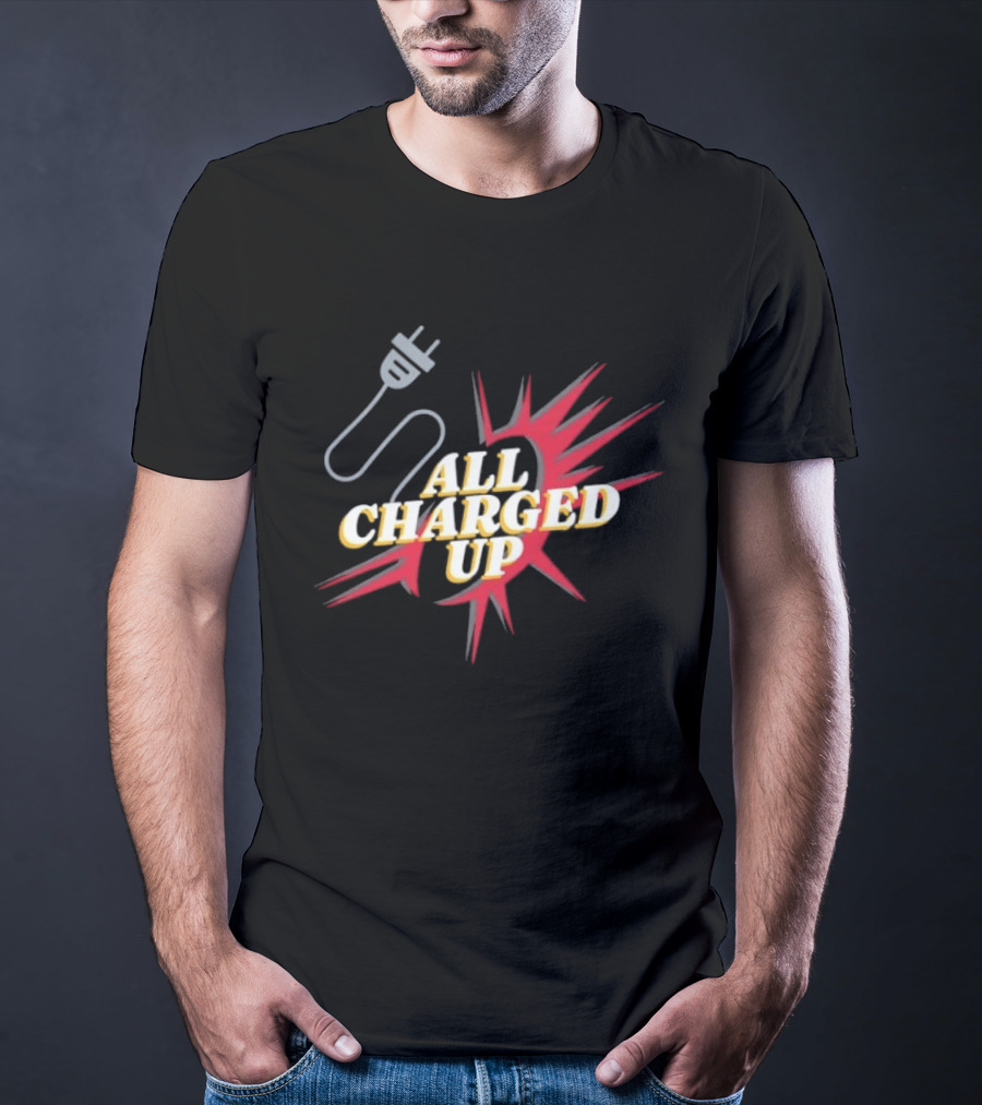 Ottawa All Charged Up Electric Energy Burst Plug T-Shirt