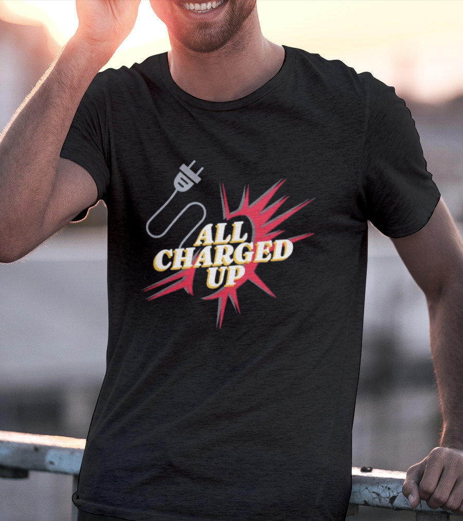 Ottawa All Charged Up Electric Energy Burst Plug T-Shirt
