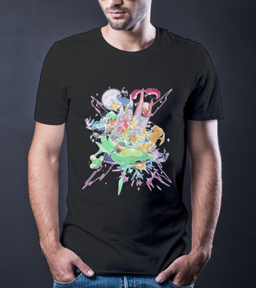 Pokémon Sword Shield Evolving Skies 2026 Vibrant Character Explosion T-Shirt