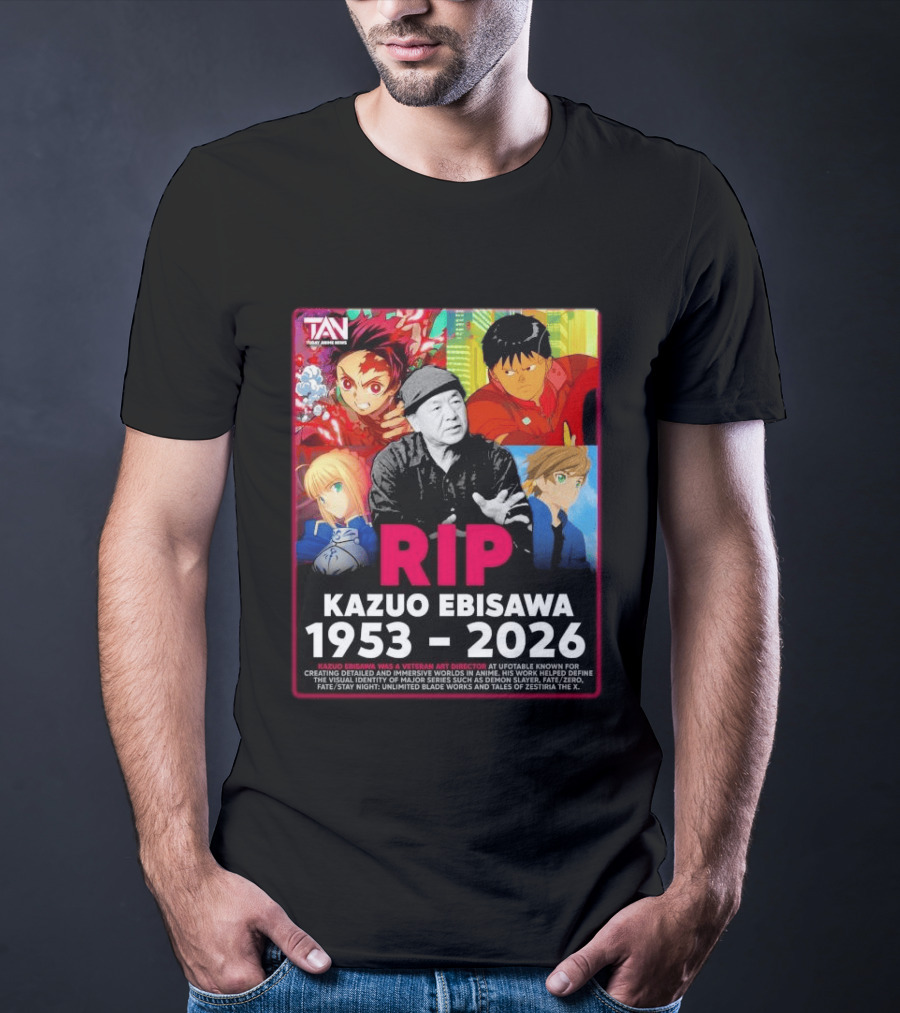 RIP Kazuo Ebisawa 1953 2026 Anime Veteran Art Director Demon Slayer Fata/Zero T-Shirt