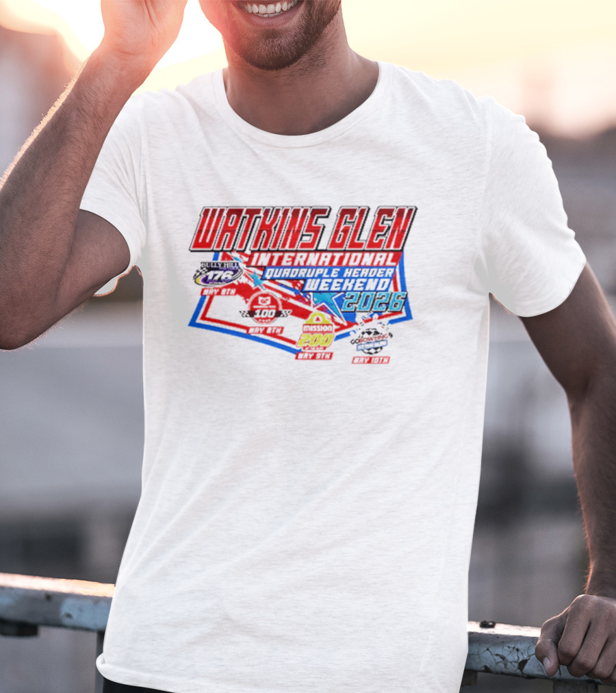 Watkins Glen International 2026 Quadruple Header Weekend Events T-Shirt