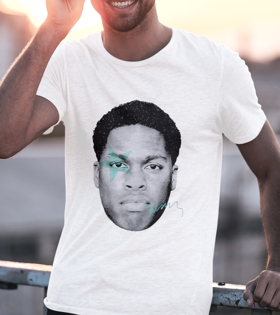 Daniel Caesar Star Face Blue Signature T-Shirt