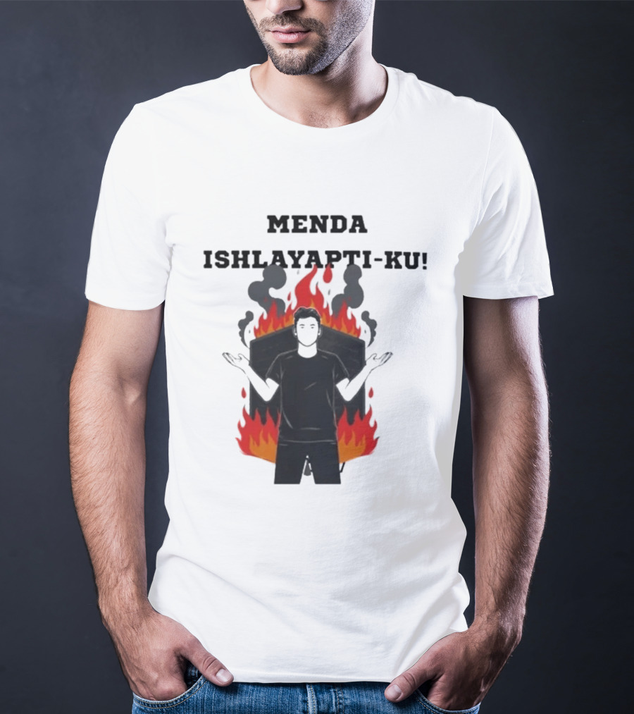 Menda Ishlayapti Ku Uzbek Tech Memes Flame T-Shirt