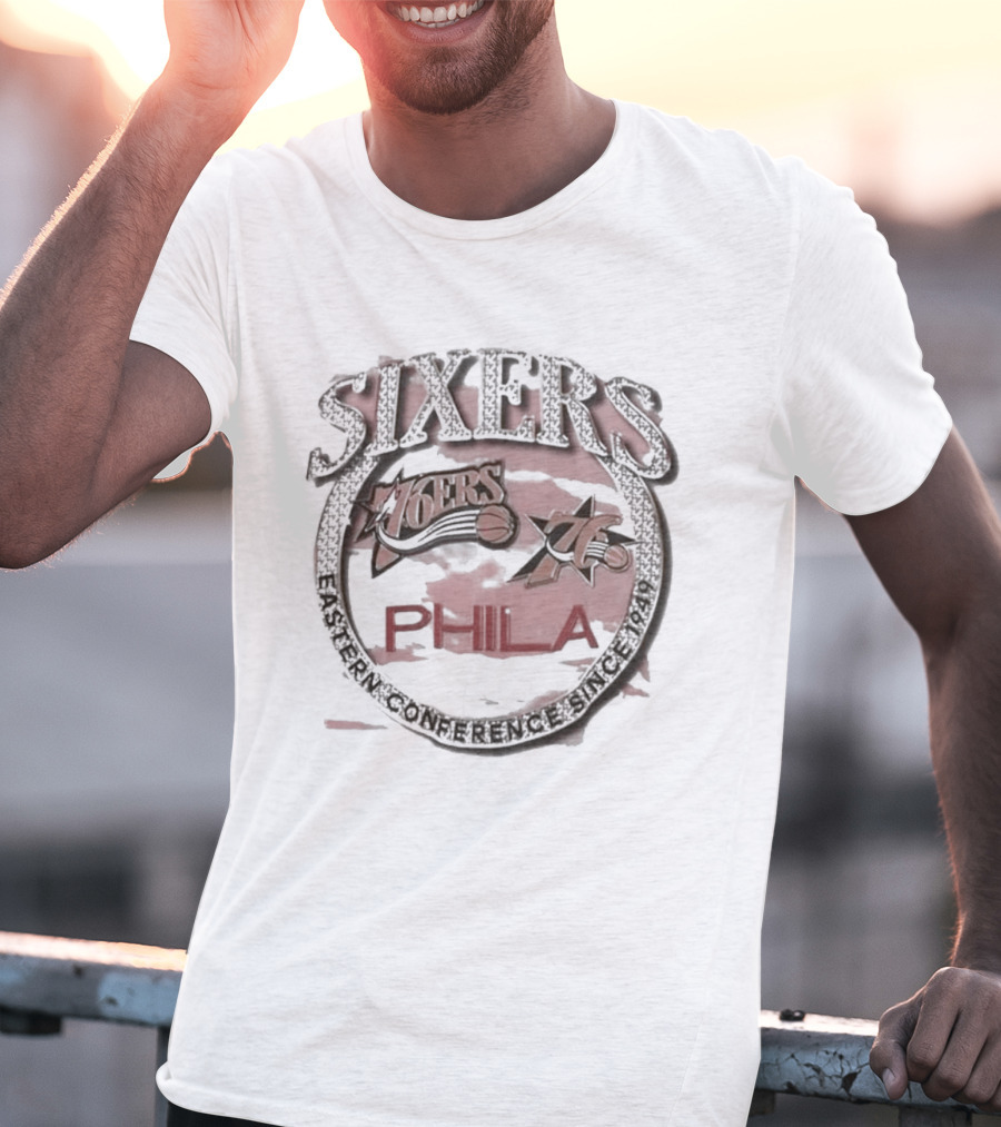 Philadelphia 76ers Hardwood Classics Sixers Crown Jewels Retro NBA 76ers Phila T-Shirt