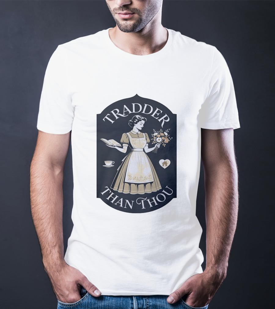 Tradder Than Thou Woman Holding Book And Flower T-Shirt