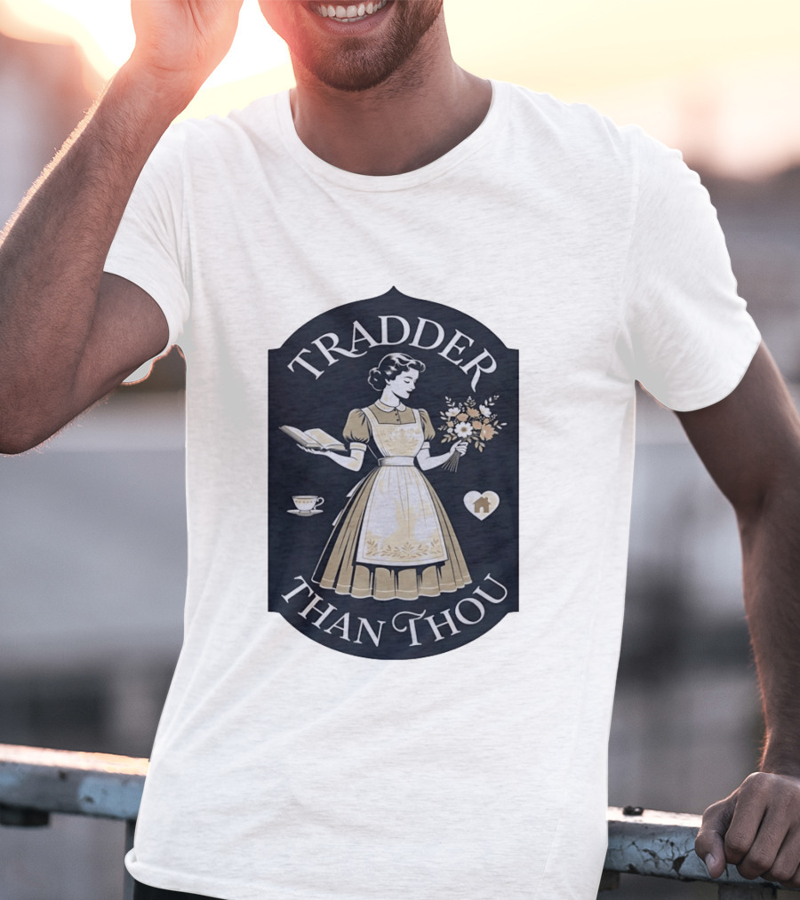Tradder Than Thou Woman Holding Book And Flower T-Shirt