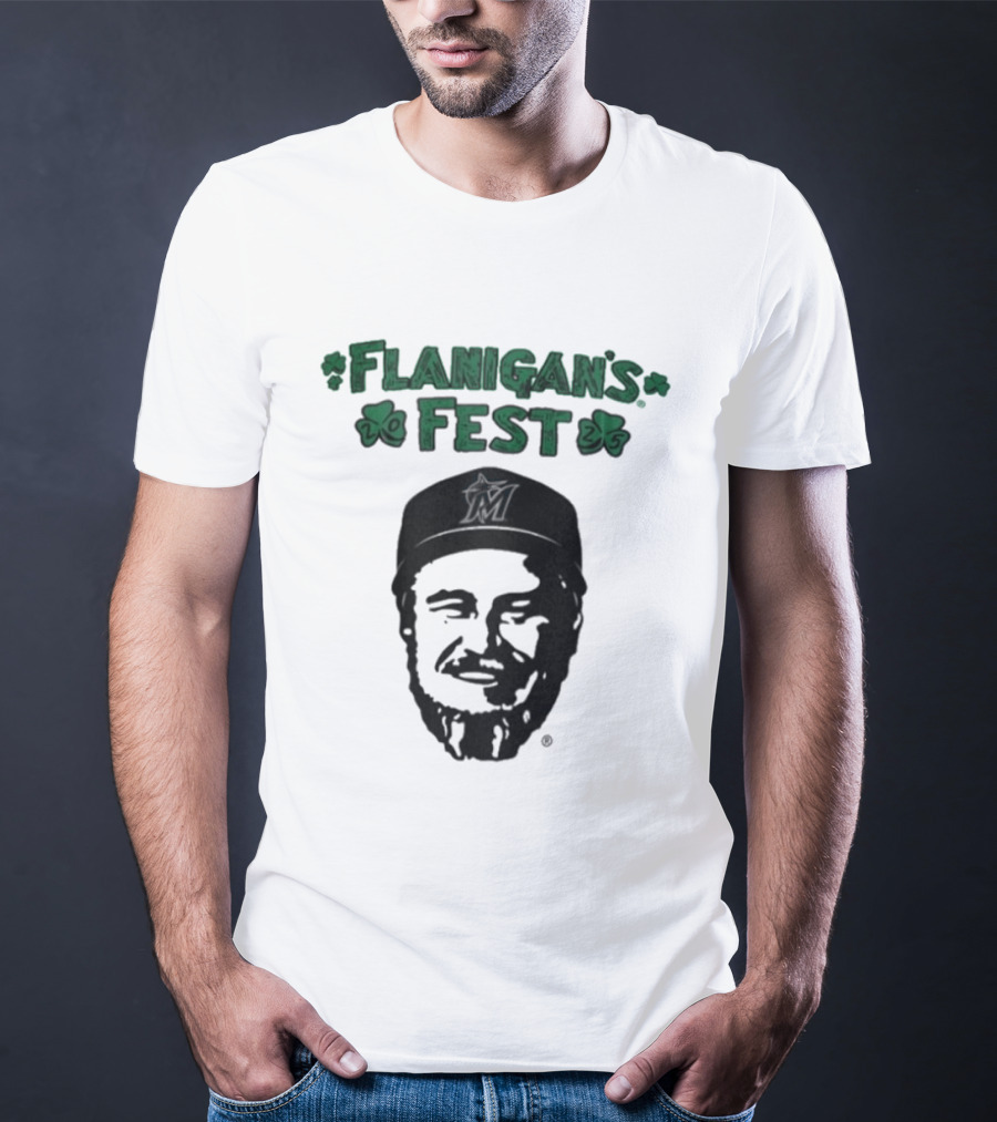 Flanigan's Fest Miami Marlins Shamrock T-Shirt