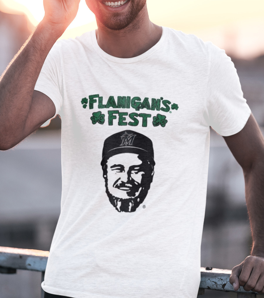 Flanigan's Fest Miami Marlins Shamrock T-Shirt