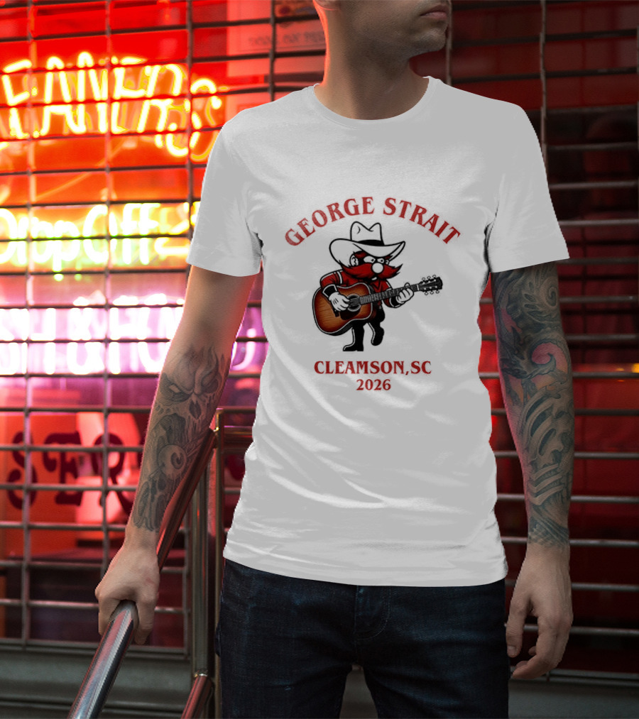 George Strait Clemson 2023 Cowboy Guitar Player T-Shirt