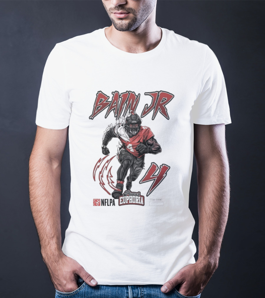 Bain Jr. Planet Euphoria NFL 4 Lightning Football T-Shirt