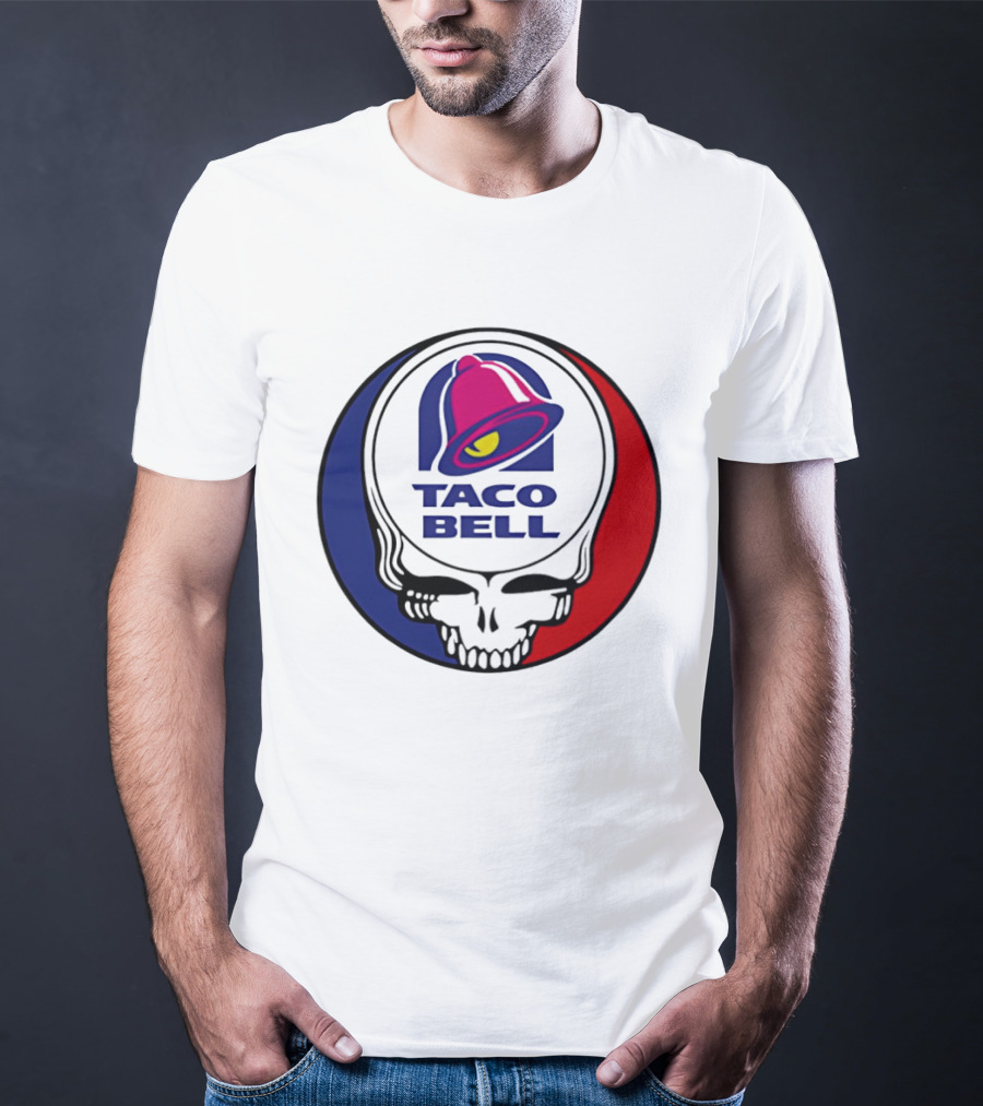 Taco Bell Grateful Dead Skull Logo Red Blue Collaboration T-Shirt