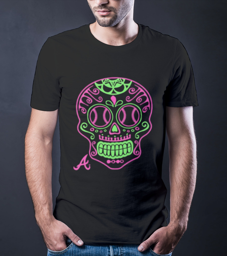 Atlanta Braves Sugar Skull Baseball 2026 T-Shirt